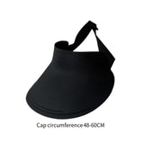 Maxbell Women Sun Hat Breathable Wide Brim Sun Visor Hat for Holiday Vacation Summer Black