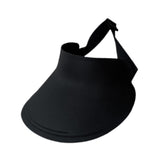 Maxbell Women Sun Hat Breathable Wide Brim Sun Visor Hat for Holiday Vacation Summer Black