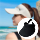 Maxbell Women Sun Hat Breathable Wide Brim Sun Visor Hat for Holiday Vacation Summer Black