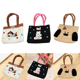 Maxbell Women Embroidered Tote Bag Unique Nylon Mother Gift for Work Travel Holidays White