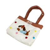 Maxbell Women Embroidered Tote Bag Unique Nylon Mother Gift for Work Travel Holidays White