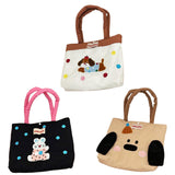 Maxbell Women Embroidered Tote Bag Unique Nylon Mother Gift for Work Travel Holidays White