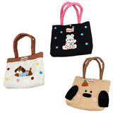 Maxbell Women Embroidered Tote Bag Unique Nylon Mother Gift for Work Travel Holidays White