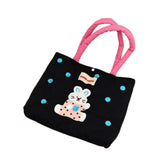 Maxbell Women Embroidered Tote Bag Unique Nylon Mother Gift for Work Travel Holidays Black