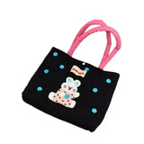 Maxbell Women Embroidered Tote Bag Unique Nylon Mother Gift for Work Travel Holidays Black