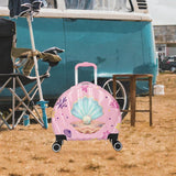 Maxbell Kids Luggage Compact Gift Cartoon Aluminum Handle Sturdy Hard Shell Suitcase Pink