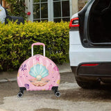 Maxbell Kids Luggage Compact Gift Cartoon Aluminum Handle Sturdy Hard Shell Suitcase Pink