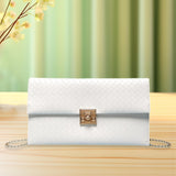 Maxbell Women Clutch Elegant Handbag Pouch Purse Crossbody for Party Travel Shopping White