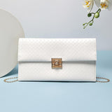 Maxbell Women Clutch Elegant Handbag Pouch Purse Crossbody for Party Travel Shopping White