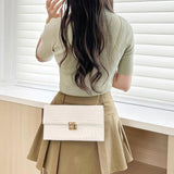 Maxbell Women Clutch Elegant Handbag Pouch Purse Crossbody for Party Travel Shopping White