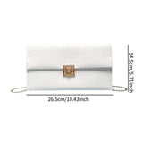 Maxbell Women Clutch Elegant Handbag Pouch Purse Crossbody for Party Travel Shopping White