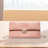 Maxbell Women Clutch Elegant Handbag Pouch Purse Crossbody for Party Travel Shopping Pink