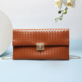 Maxbell Women Clutch Elegant Handbag Pouch Purse Crossbody for Party Travel Shopping Brown