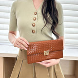 Maxbell Women Clutch Elegant Handbag Pouch Purse Crossbody for Party Travel Shopping Brown