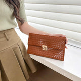 Maxbell Women Clutch Elegant Handbag Pouch Purse Crossbody for Party Travel Shopping Brown