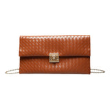 Maxbell Women Clutch Elegant Handbag Pouch Purse Crossbody for Party Travel Shopping Brown