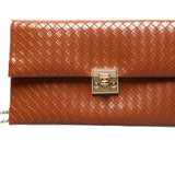 Maxbell Women Clutch Elegant Handbag Pouch Purse Crossbody for Party Travel Shopping Brown