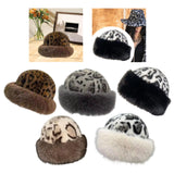 Maxbell Winter Faux Fur Hat for Women Thicken Windproof Warm Cossack Hat for Outdoor Brown