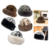 Maxbell Winter Faux Fur Hat for Women Thicken Windproof Warm Cossack Hat for Outdoor Brown