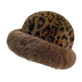 Maxbell Winter Faux Fur Hat for Women Thicken Windproof Warm Cossack Hat for Outdoor Brown