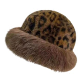 Maxbell Winter Faux Fur Hat for Women Thicken Windproof Warm Cossack Hat for Outdoor Brown
