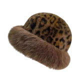 Maxbell Winter Faux Fur Hat for Women Thicken Windproof Warm Cossack Hat for Outdoor Brown