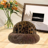 Maxbell Winter Faux Fur Hat for Women Thicken Windproof Warm Cossack Hat for Outdoor Brown