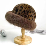 Maxbell Winter Faux Fur Hat for Women Thicken Windproof Warm Cossack Hat for Outdoor Brown