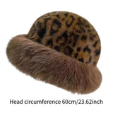 Maxbell Winter Faux Fur Hat for Women Thicken Windproof Warm Cossack Hat for Outdoor Brown