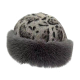 Maxbell Winter Faux Fur Hat for Women Thicken Windproof Warm Cossack Hat for Outdoor Gray