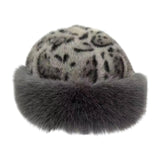 Maxbell Winter Faux Fur Hat for Women Thicken Windproof Warm Cossack Hat for Outdoor Gray