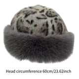 Maxbell Winter Faux Fur Hat for Women Thicken Windproof Warm Cossack Hat for Outdoor Gray