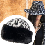 Maxbell Winter Faux Fur Hat for Women Thicken Windproof Warm Cossack Hat for Outdoor Black