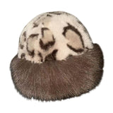Maxbell Winter Faux Fur Hat for Women Thicken Windproof Warm Cossack Hat for Outdoor Beige Coffee