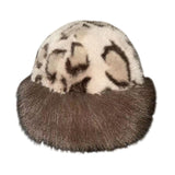 Maxbell Winter Faux Fur Hat for Women Thicken Windproof Warm Cossack Hat for Outdoor Beige Coffee