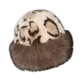 Maxbell Winter Faux Fur Hat for Women Thicken Windproof Warm Cossack Hat for Outdoor Beige Coffee