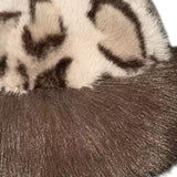 Maxbell Winter Faux Fur Hat for Women Thicken Windproof Warm Cossack Hat for Outdoor Beige Coffee