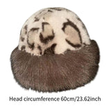 Maxbell Winter Faux Fur Hat for Women Thicken Windproof Warm Cossack Hat for Outdoor Beige Coffee