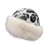 Maxbell Winter Faux Fur Hat for Women Thicken Windproof Warm Cossack Hat for Outdoor White