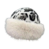 Maxbell Winter Faux Fur Hat for Women Thicken Windproof Warm Cossack Hat for Outdoor White