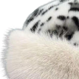 Maxbell Winter Faux Fur Hat for Women Thicken Windproof Warm Cossack Hat for Outdoor White