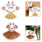 Maxbell Animal Giraffe Costume Headband for Stage Shows Animal Themed Parties Easter Yellow