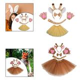 Maxbell Animal Giraffe Costume Headband for Stage Shows Animal Themed Parties Easter Yellow