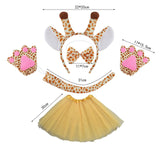 Maxbell Animal Giraffe Costume Headband for Stage Shows Animal Themed Parties Easter Yellow