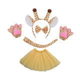 Maxbell Animal Giraffe Costume Headband for Stage Shows Animal Themed Parties Easter Yellow
