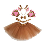 Maxbell Animal Giraffe Costume Headband for Stage Shows Animal Themed Parties Easter Brown