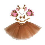 Maxbell Animal Giraffe Costume Headband for Stage Shows Animal Themed Parties Easter Brown