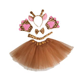 Maxbell Animal Giraffe Costume Headband for Stage Shows Animal Themed Parties Easter Brown