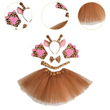 Maxbell Animal Giraffe Costume Headband for Stage Shows Animal Themed Parties Easter Brown