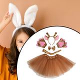 Maxbell Animal Giraffe Costume Headband for Stage Shows Animal Themed Parties Easter Brown